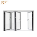 Laminated flush glass accordion shower door